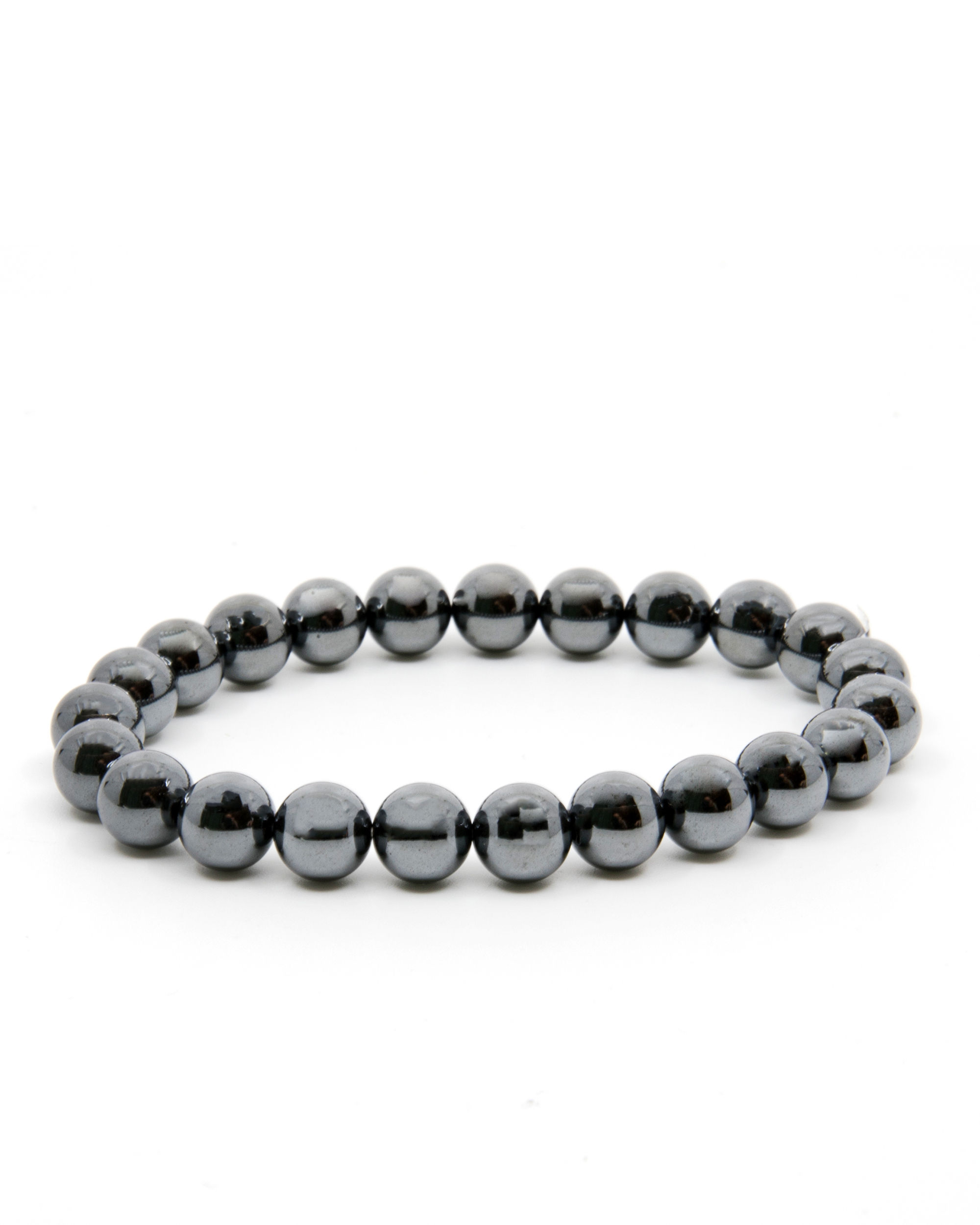 Hematite Medium Beaded Bracelet