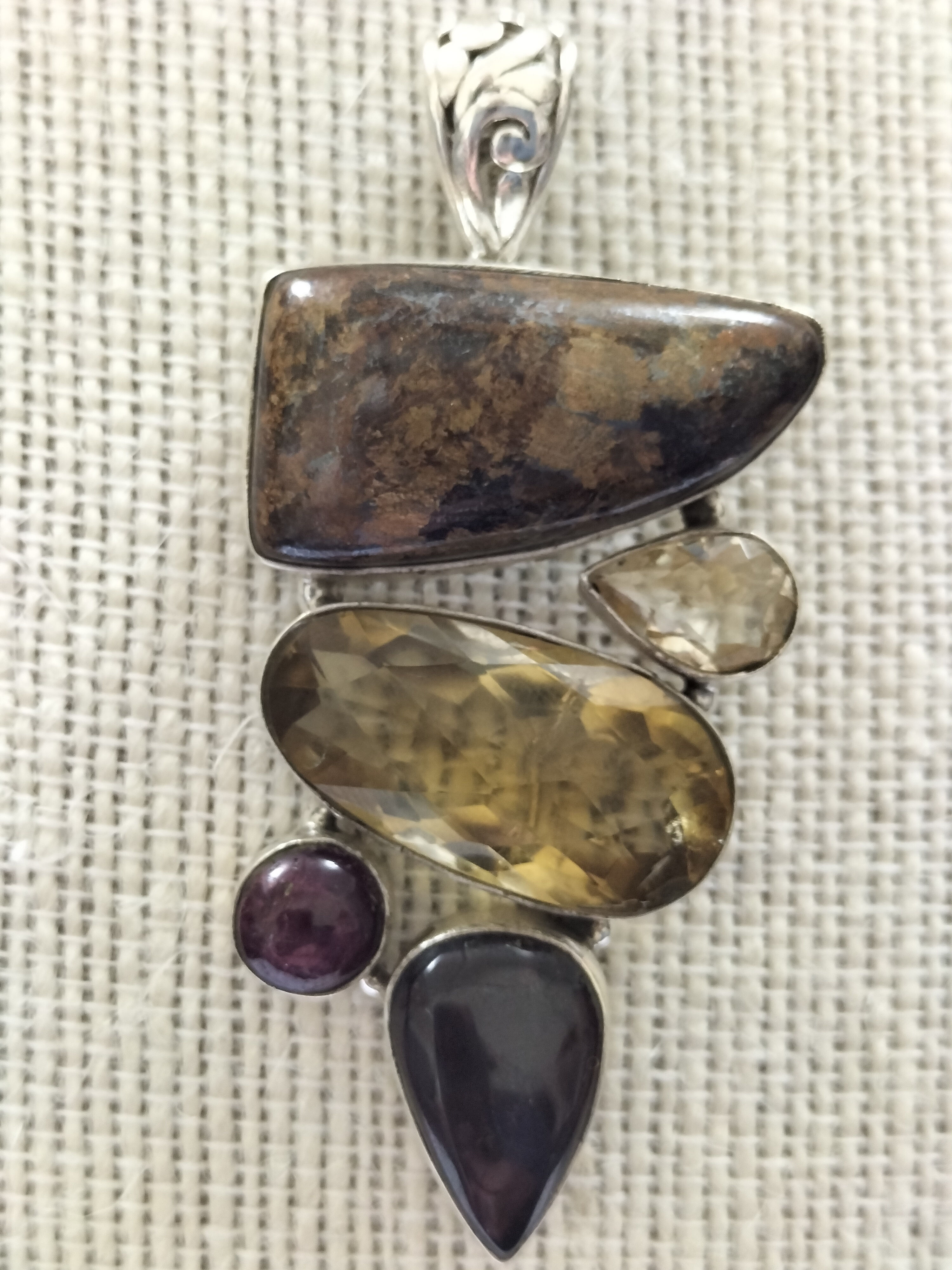 Bronzite, Citrine, Garnet & Ruby