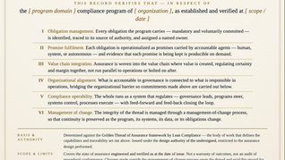 Introducing the Record of Assurance