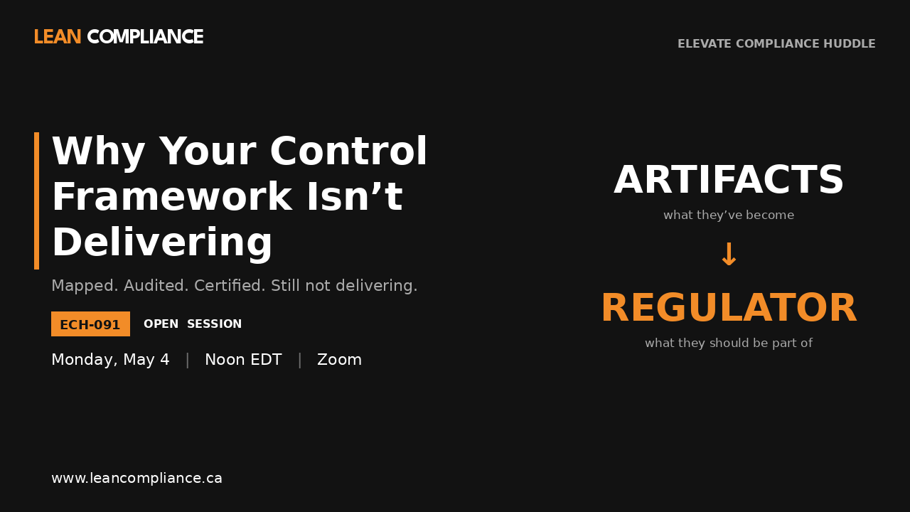 Operationalizing Control Frameworks | Lean Compliance