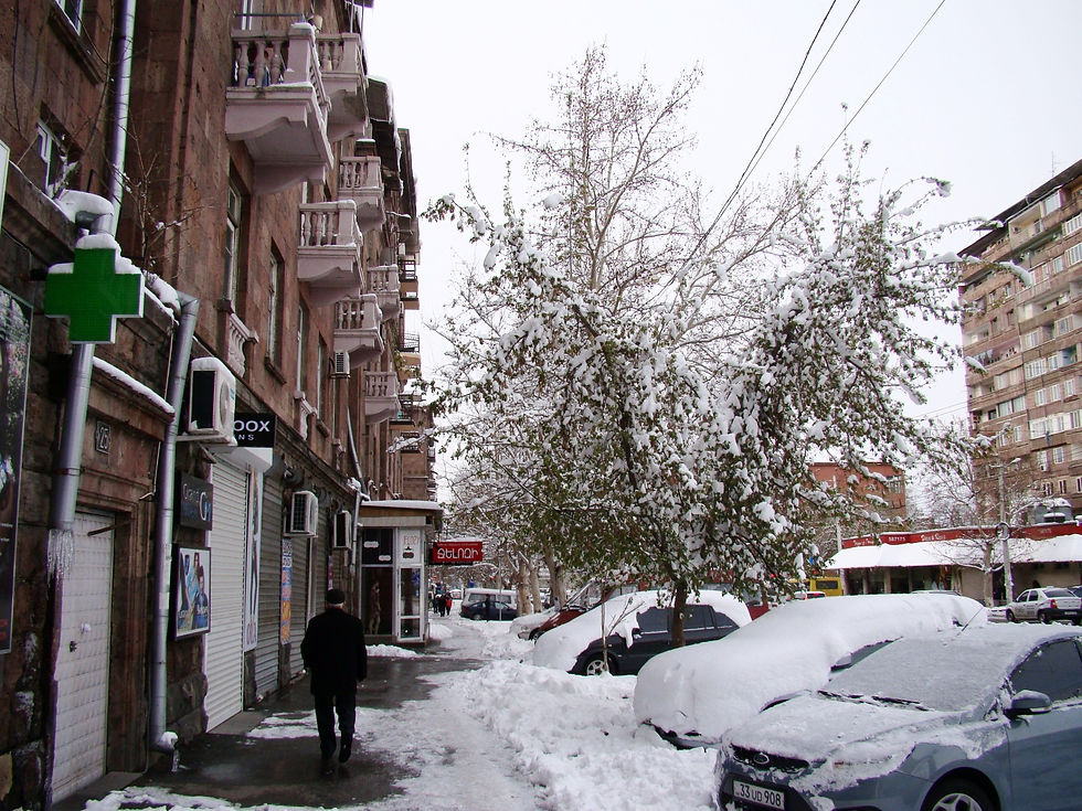 Снег в Ереване