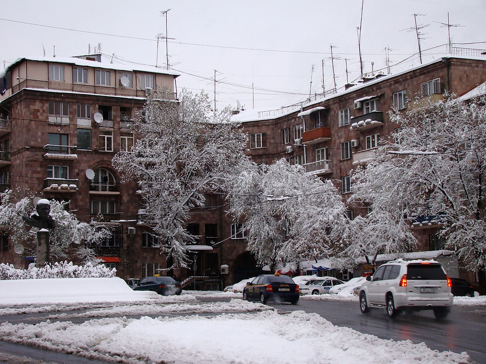 Снег в Ереване