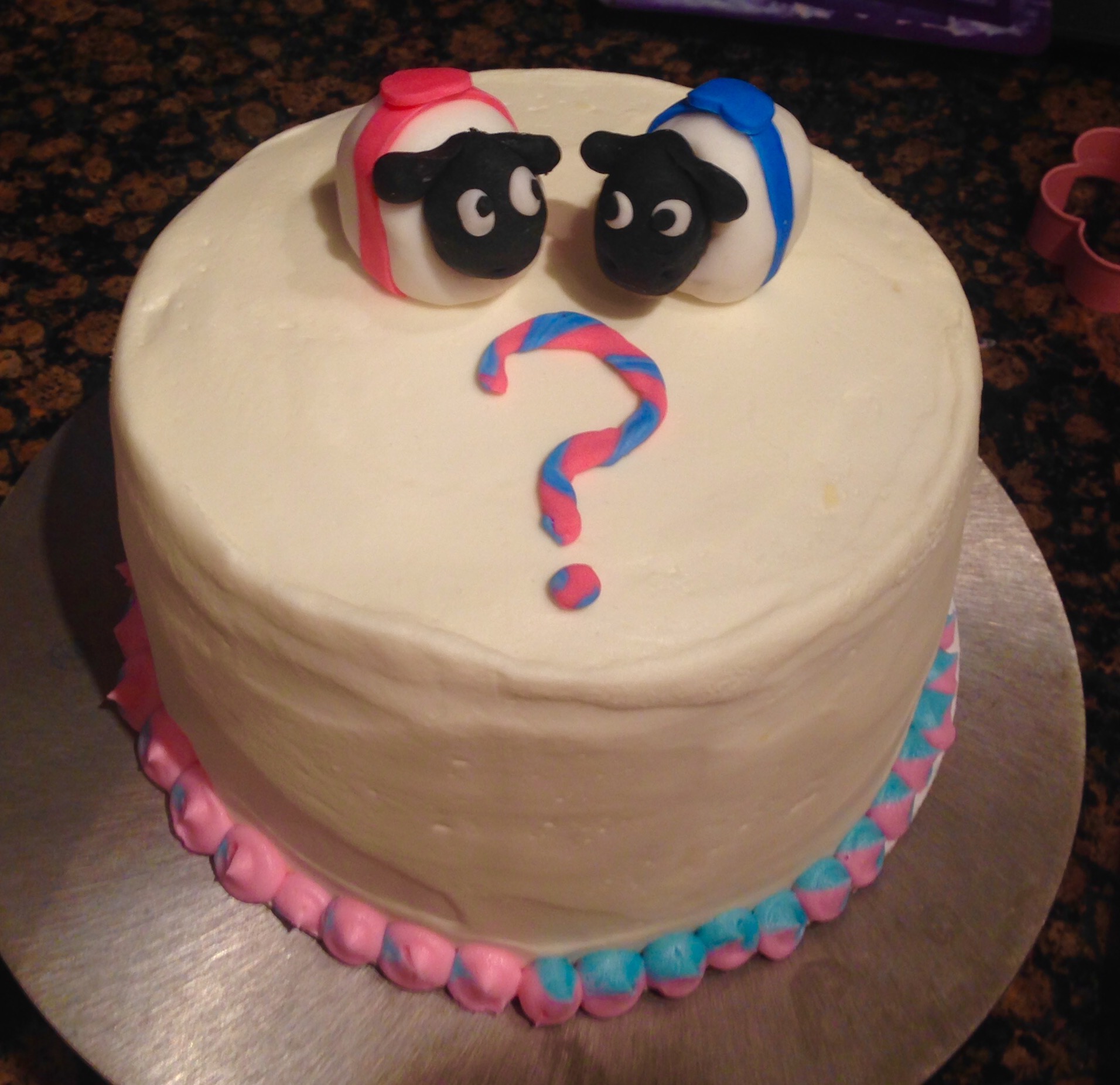 Baby reveal cake