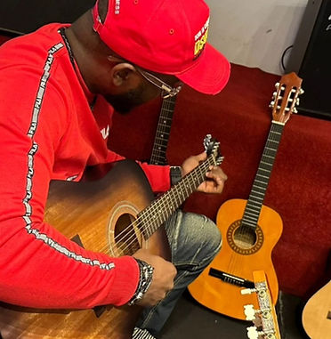 Man playing acoustic guitar