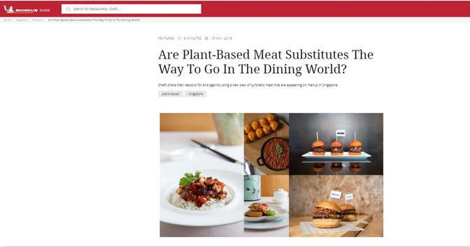 Michelin Guide Feature: Are Plant-Based Meat Substitutes The Way To Go In The Dining World?