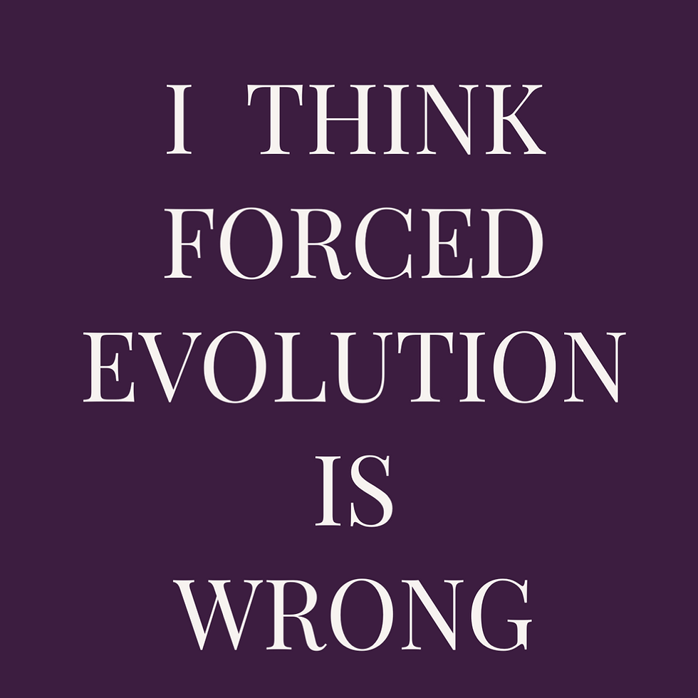 Some architect thought that was a good descriptor of architecture, yikes, it is, forced evolution, kills some and not others, it’s criminal.