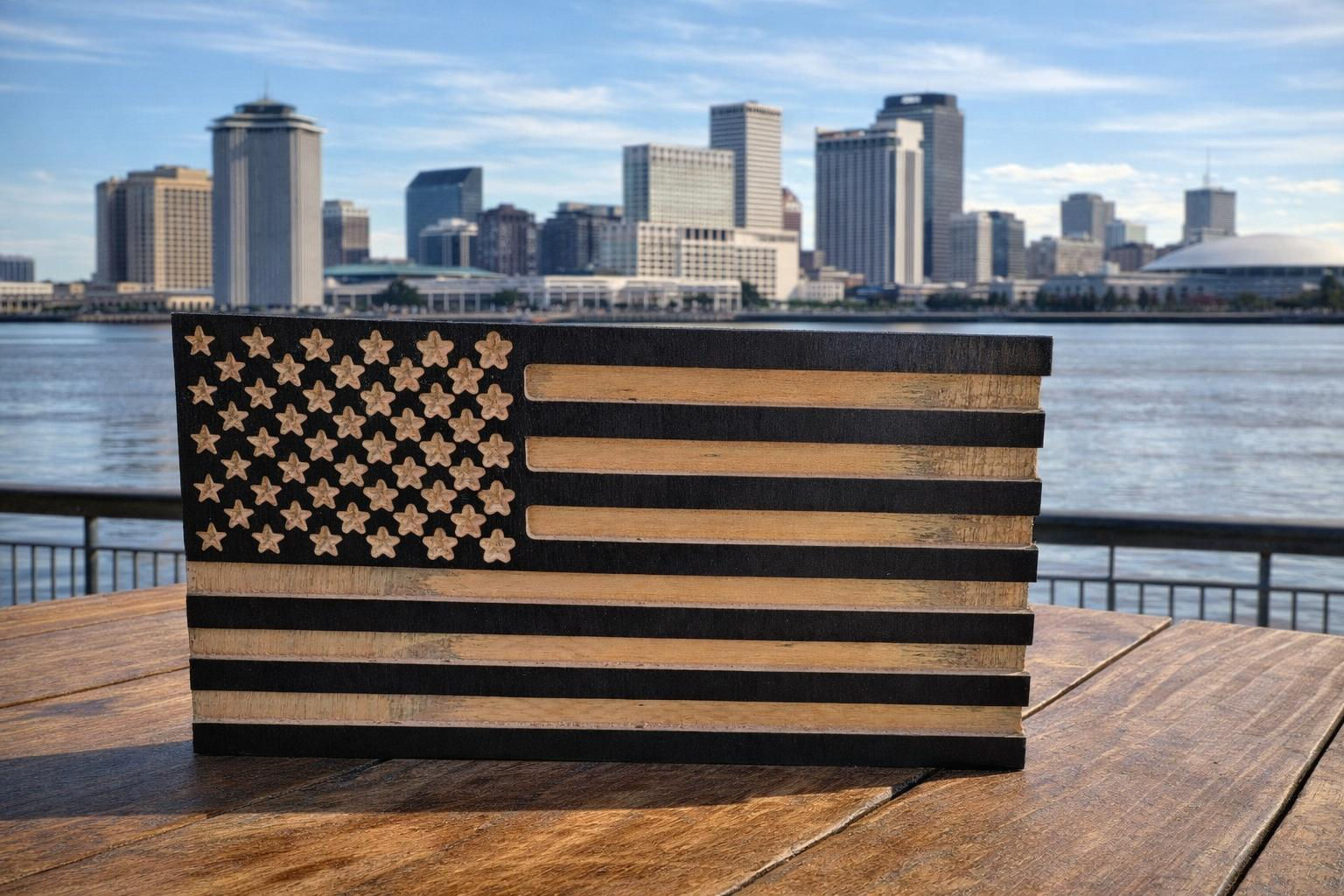 20x40 Handmade Wooden American Flag – Ready to Hang