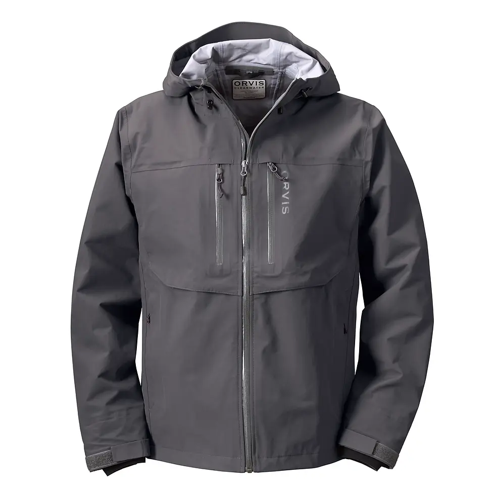 Miniature : Veste de pluie de pêche Orvis Clearwater Jacket Asphalt – Veste de wading