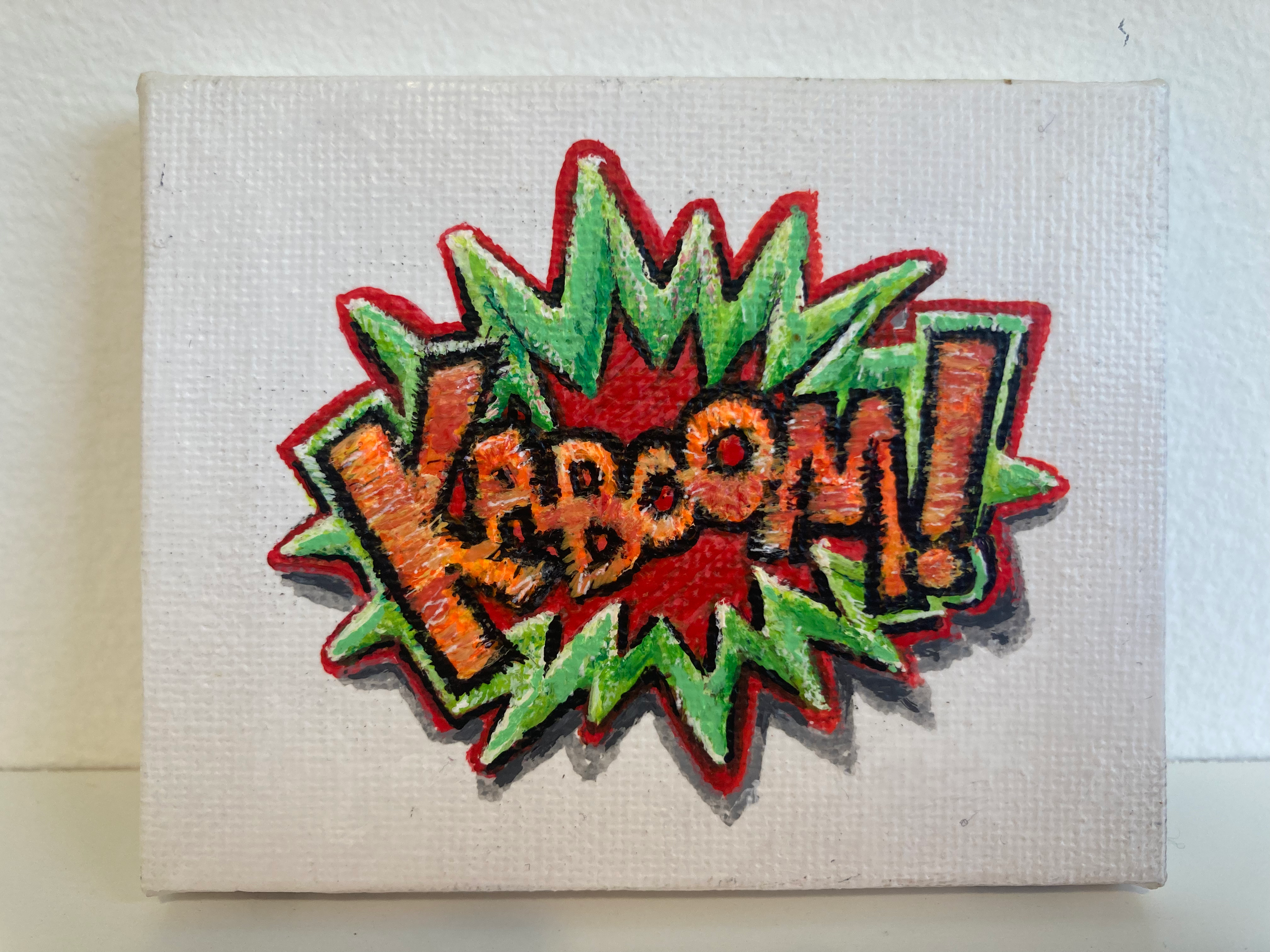 Mini "Kaboom" Quinn Bryan. Original Painting