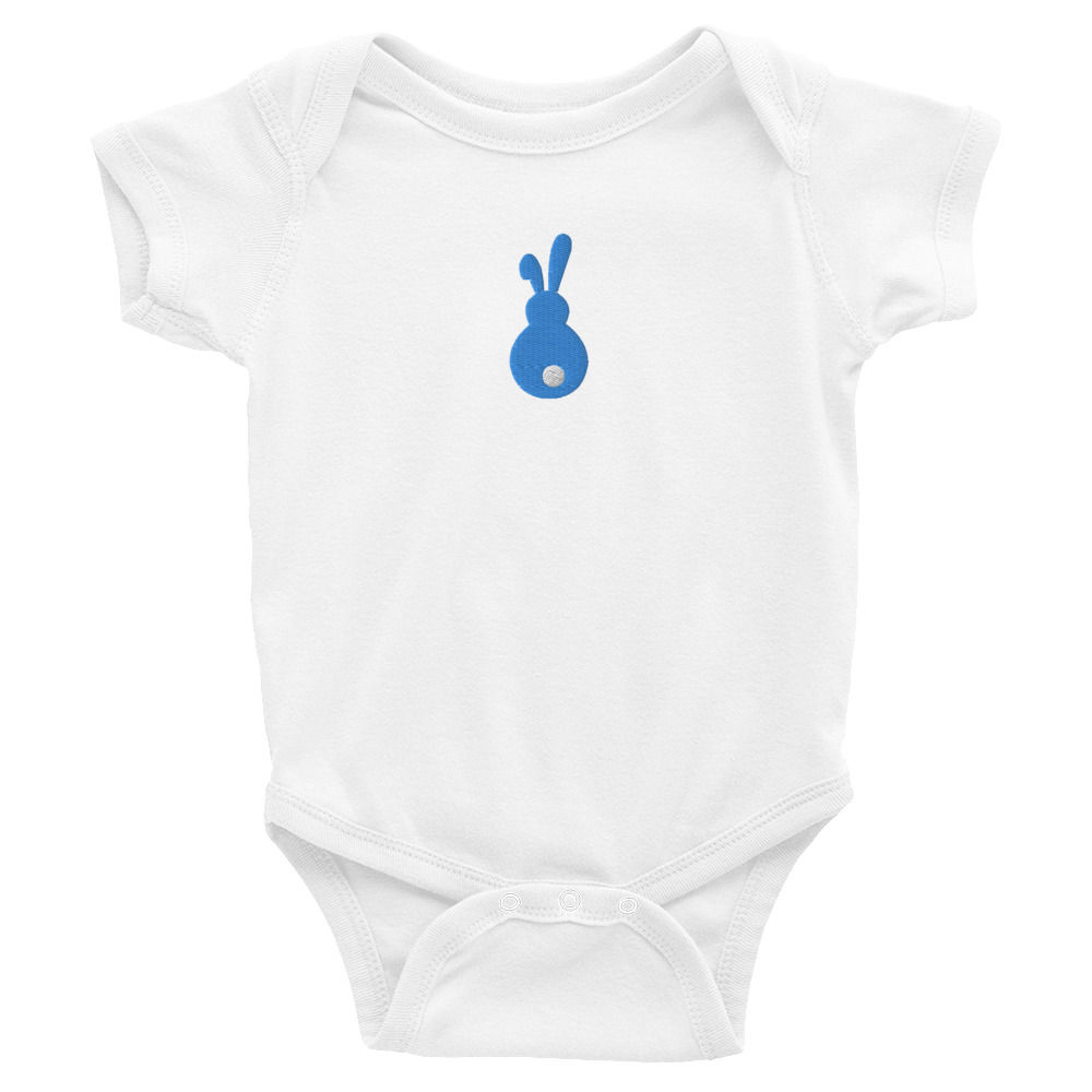 Blue Embroidered Bunny Bliss Infant Bodysuit