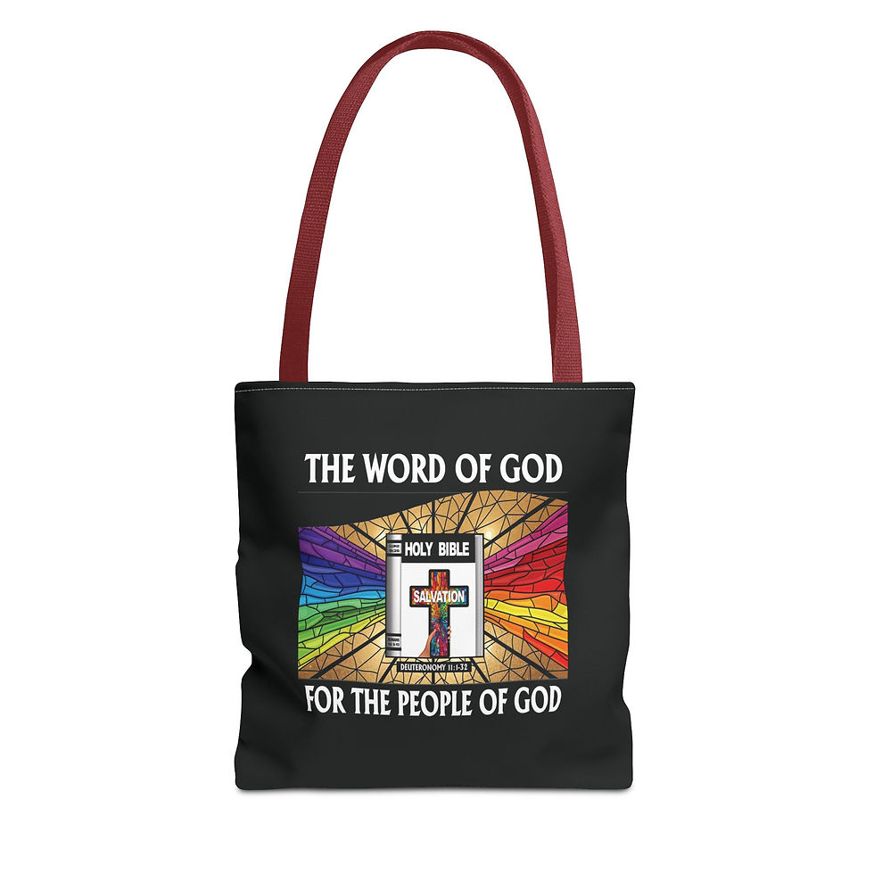 Thumbnail: The People of God Tote Bag Bible Verse Christian Canvas Tote