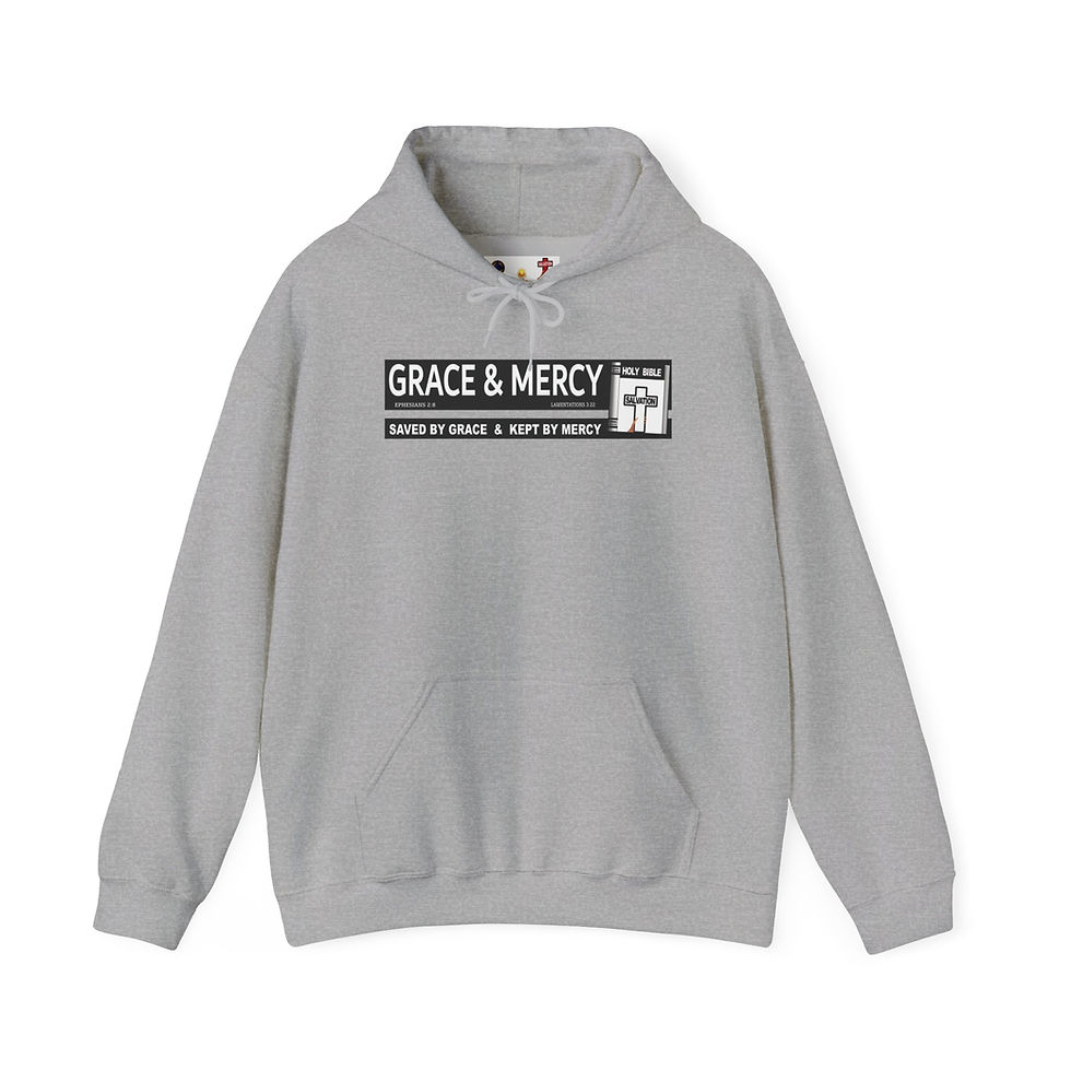 Thumbnail: Grace and Mercy Christian Hoodie Inspirational Hoodie
