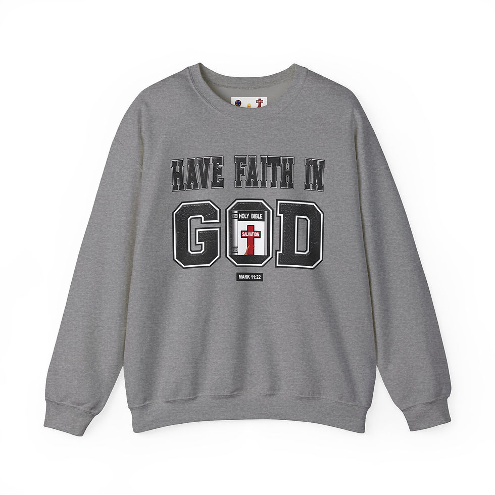 Thumbnail: Have Faith in God Sweatshirt Inspirational Christian Pullover