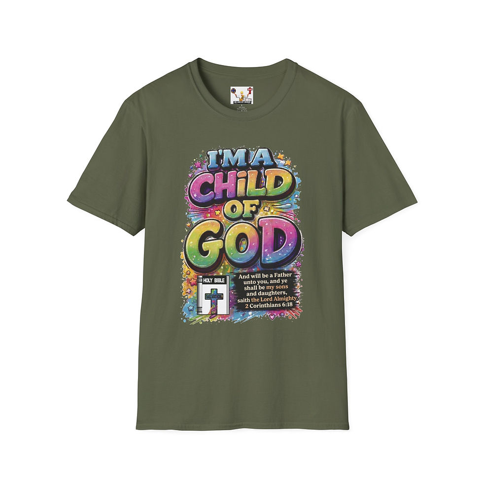 Thumbnail: Child of God T-Shirt Christian Faith Graphic Tee with Bible Verse