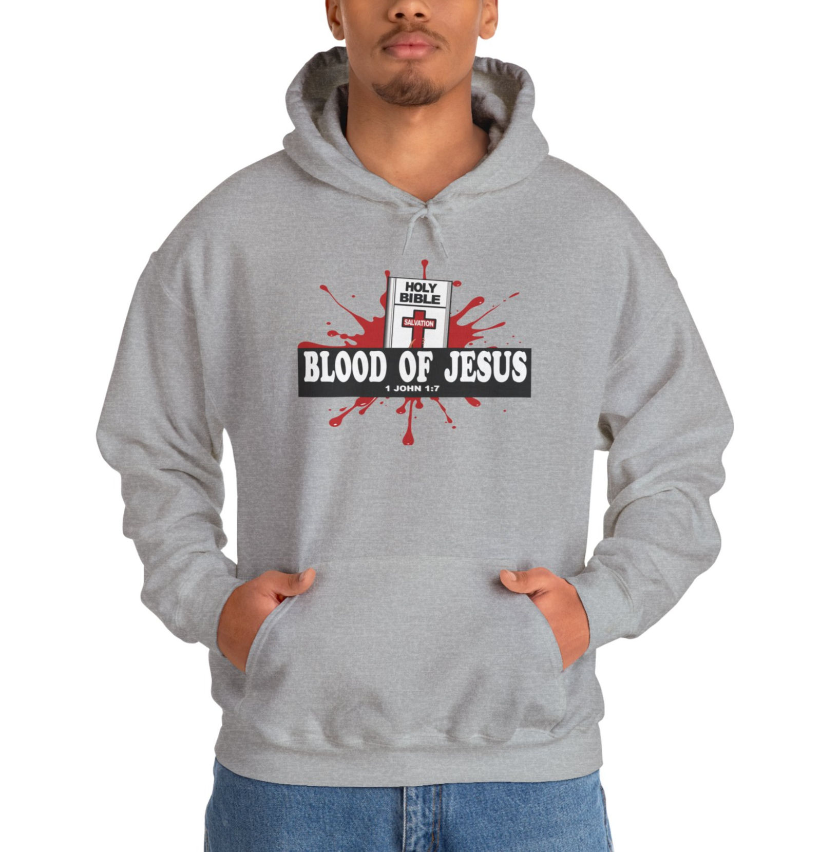 Christian Hoodie Blood of Jesus Bible verse Hoodie Trendy Hoodies Stylish Hoodie
