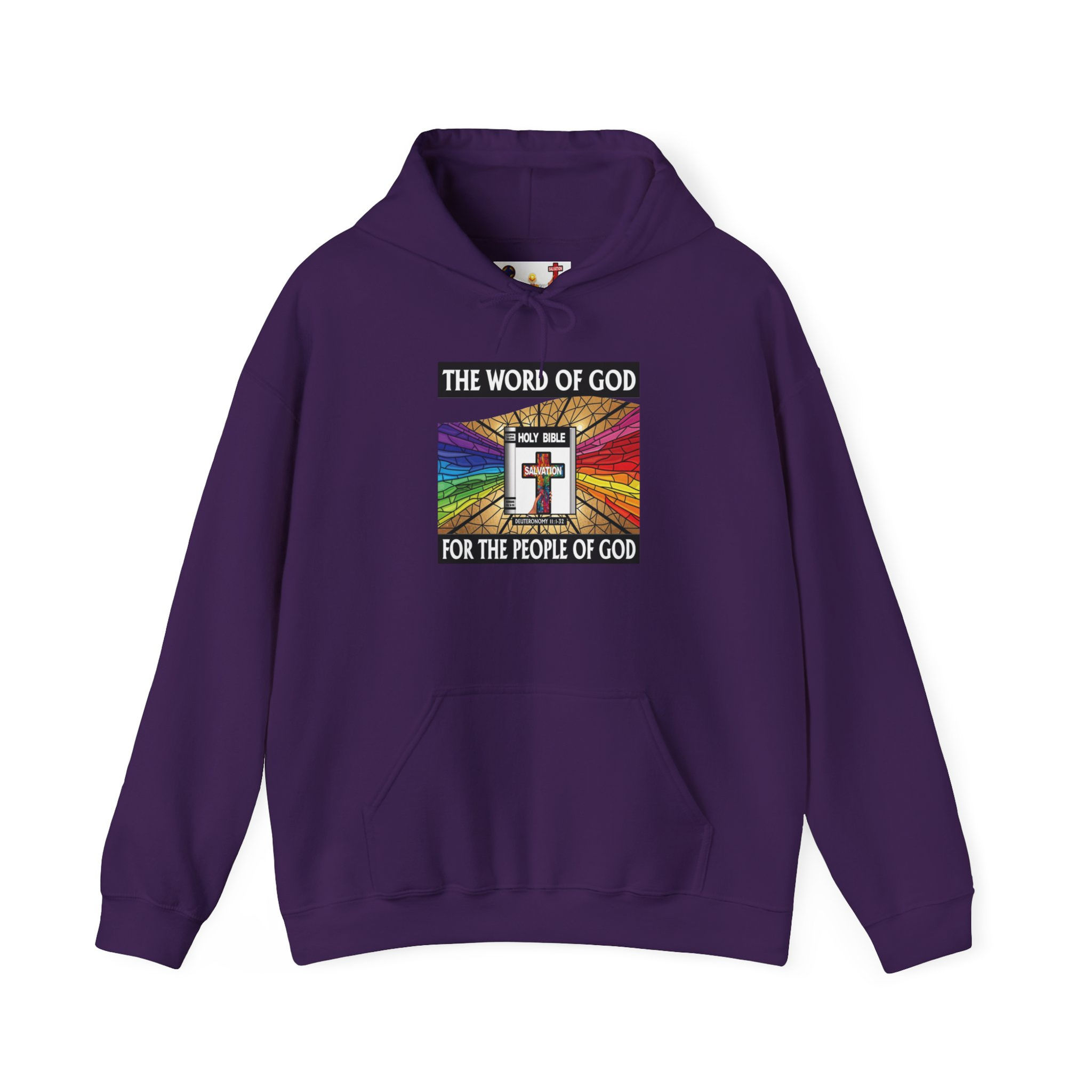 The People of God Christian Hoodie Stain glass Bible Design