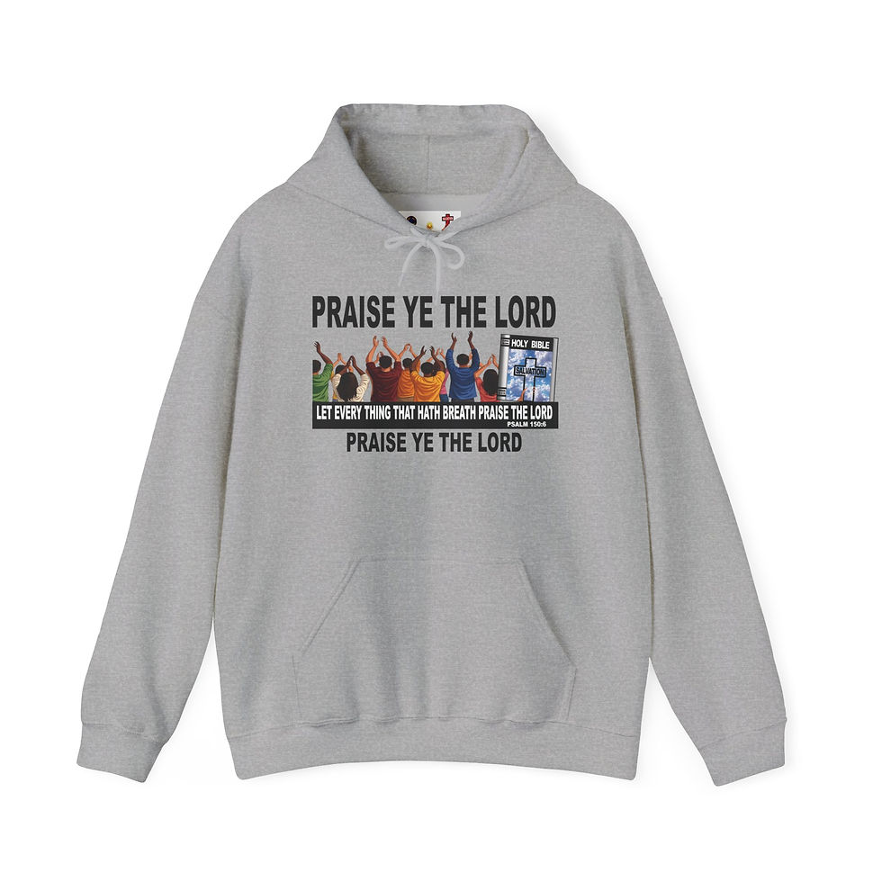 Thumbnail: Praise Ye The Lord Hoodie Christian Worship Pullover Faith Hoodie