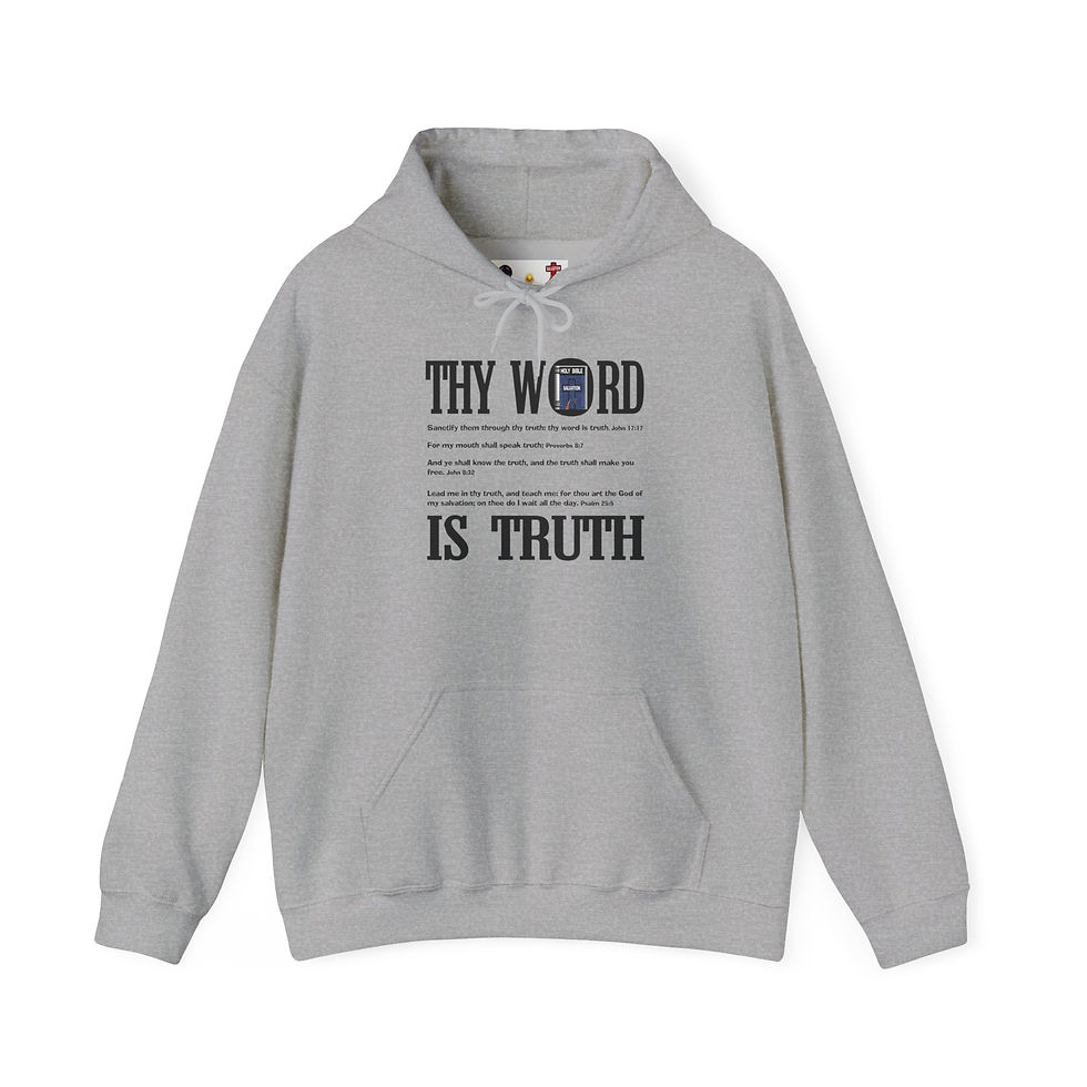 Thumbnail: Thy Word Is Truth Christian Hoodie Scripture Pullover Hoodie Faith Verse Hoodie 