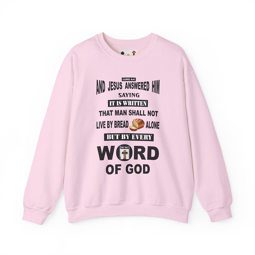 Thumbnail: Every Word of God Bible Crewneck Sweatshirt Christian Scripture Pullover