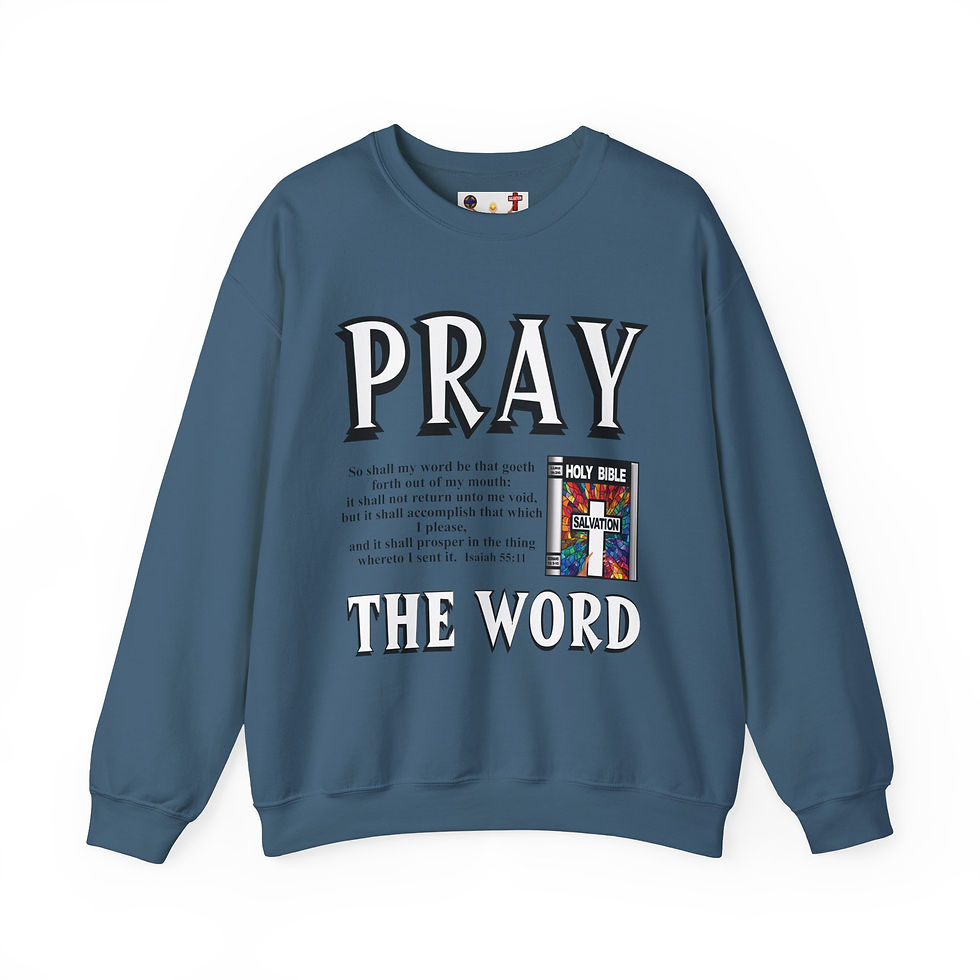 Thumbnail: Pray the Word Crewneck Sweatshirt Christian Graphic Shirt