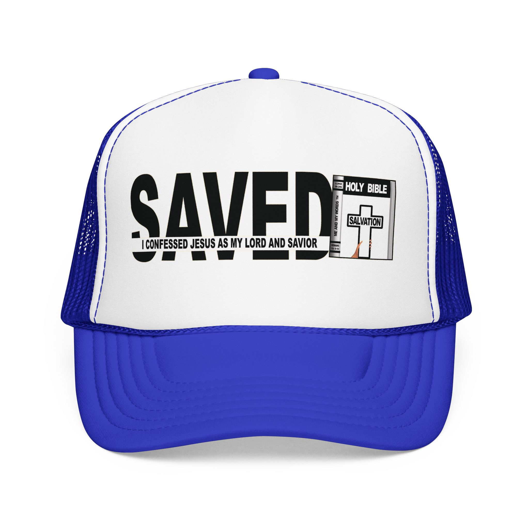 Saved Trucker Hat Christian Mesh Cap
