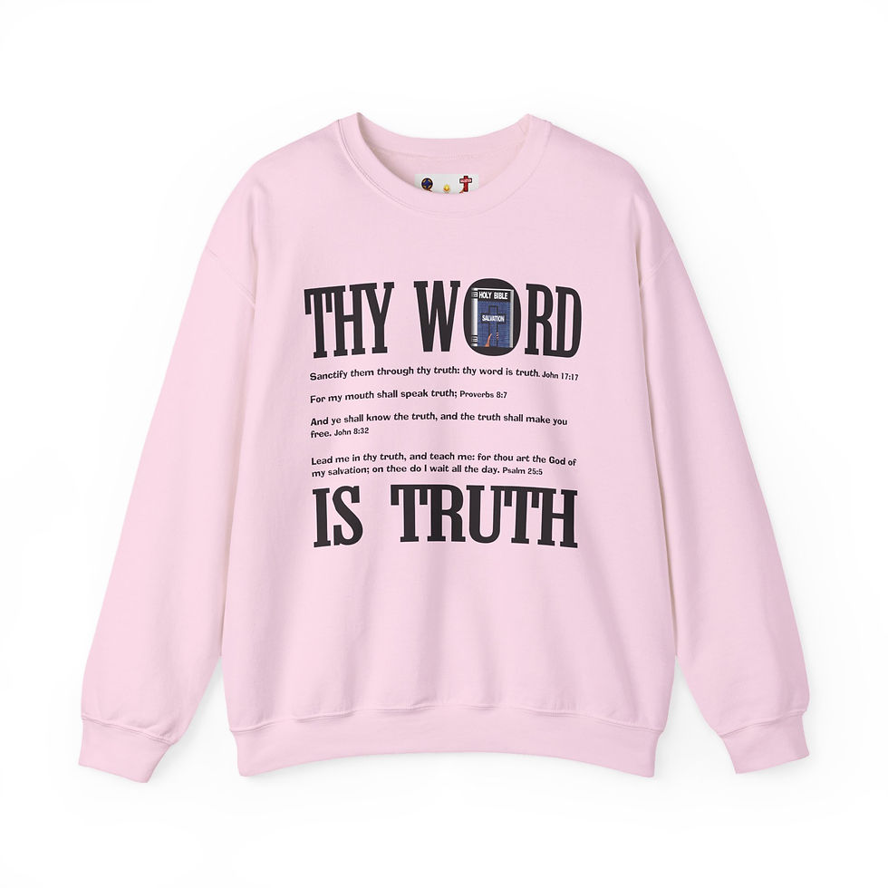 Thumbnail: Thy Word Is Truth Crewneck Sweatshirt Inspirational Christian Scripture Pullover