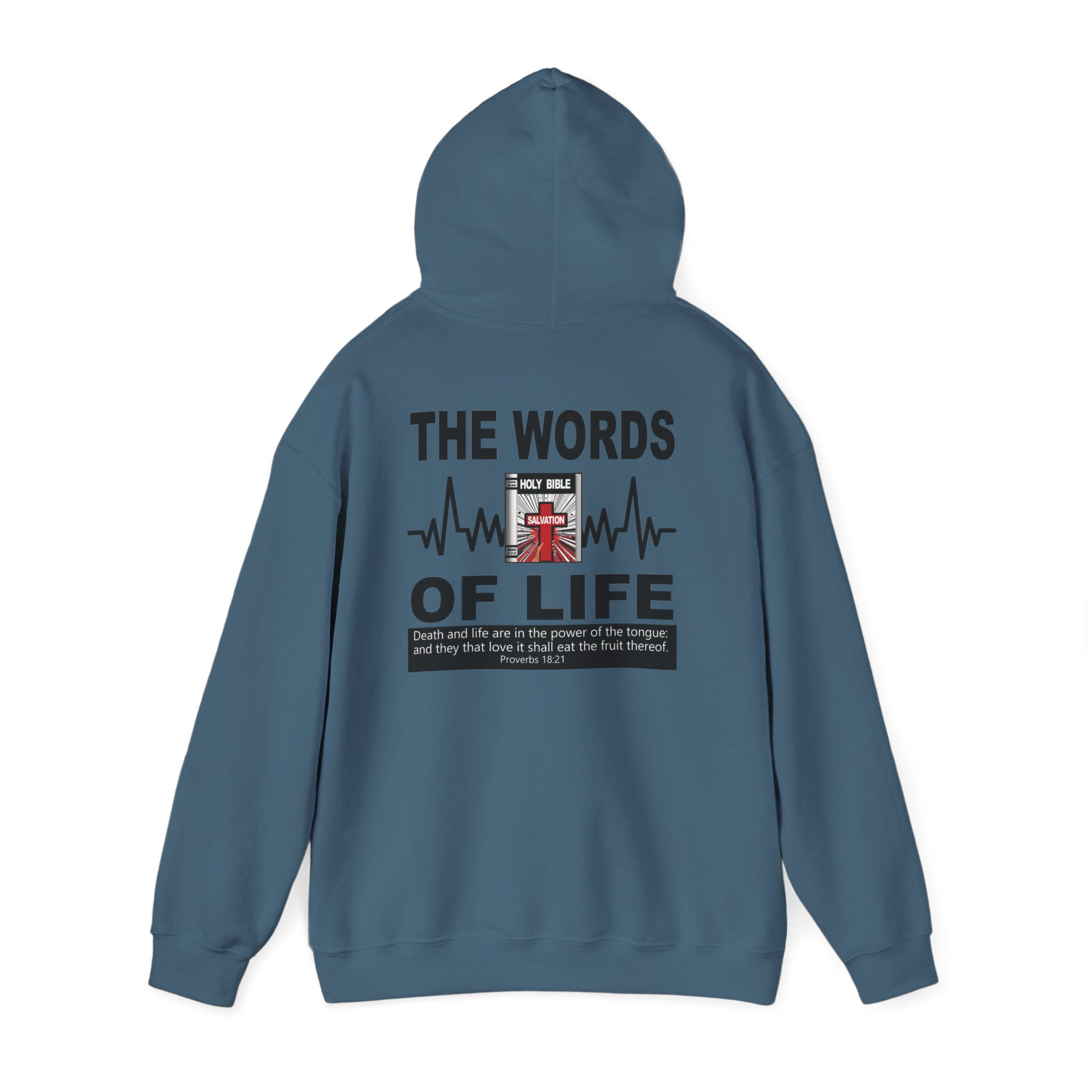 The Words of Life Christian Hoodie Faith Hoodie Religious Graphic Pullover