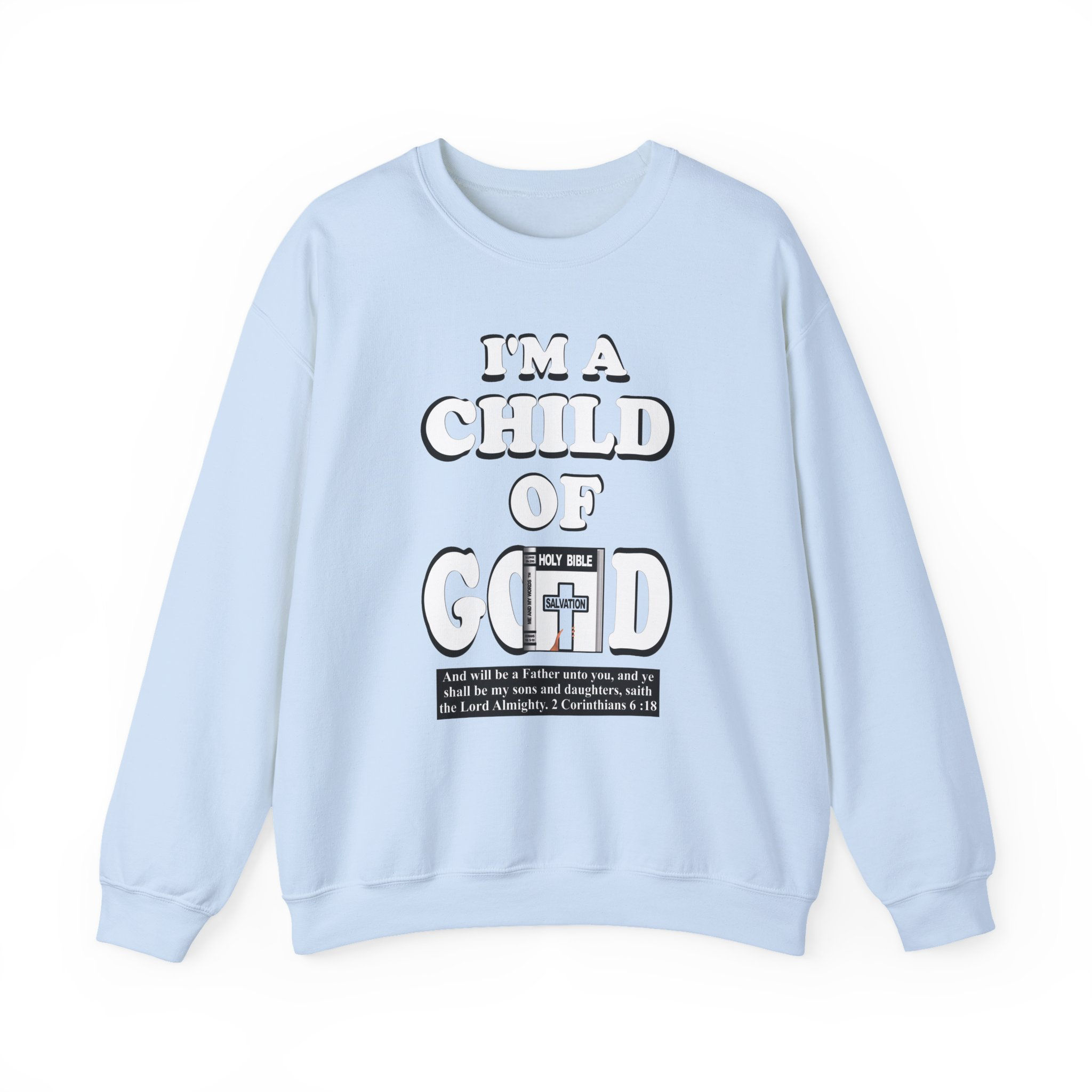 Child of God Crewneck Sweatshirt Christian Faith Graphic Pullover