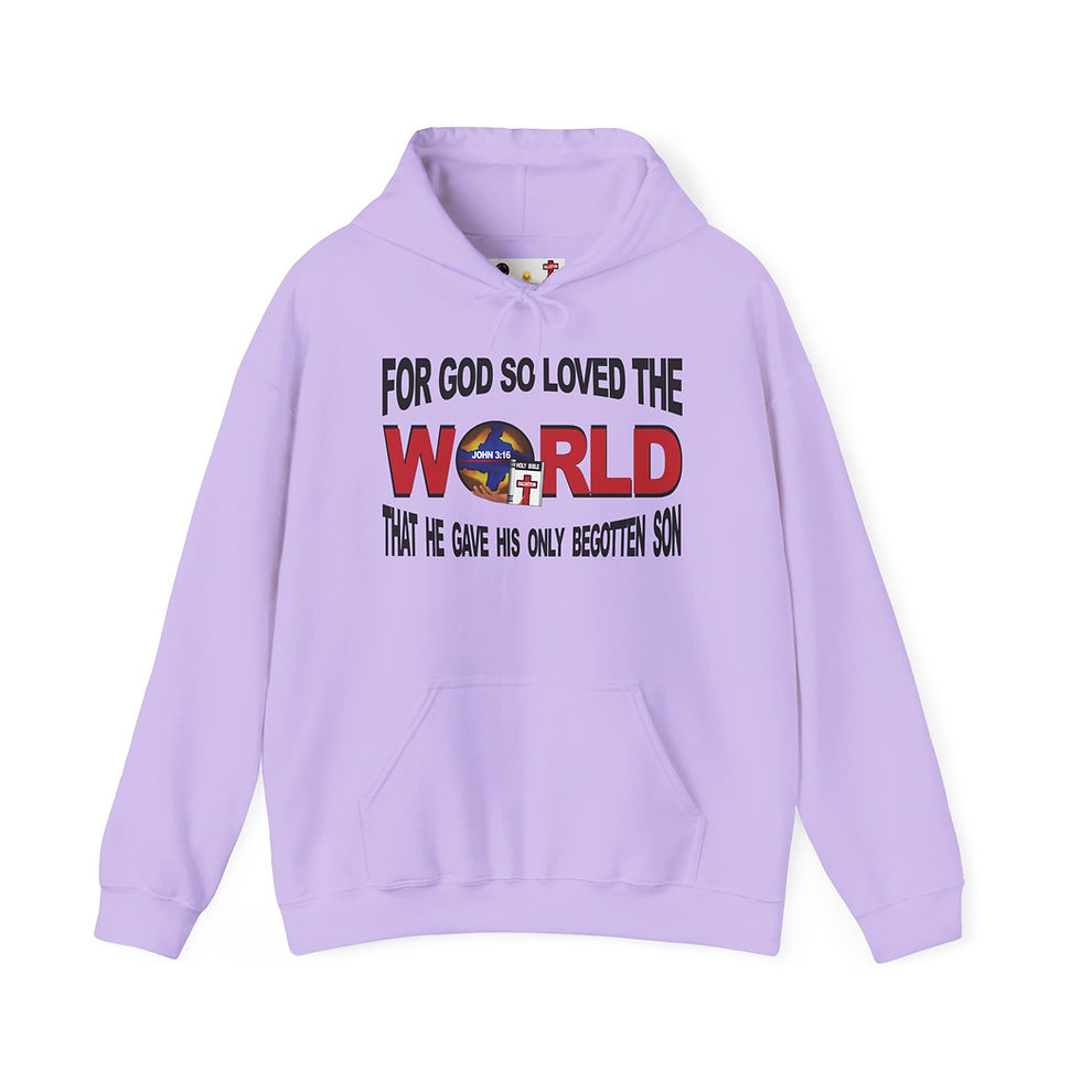 Thumbnail: John 3:16 Christian Hoodie Unisex Faith Pullover Religious Hoodie