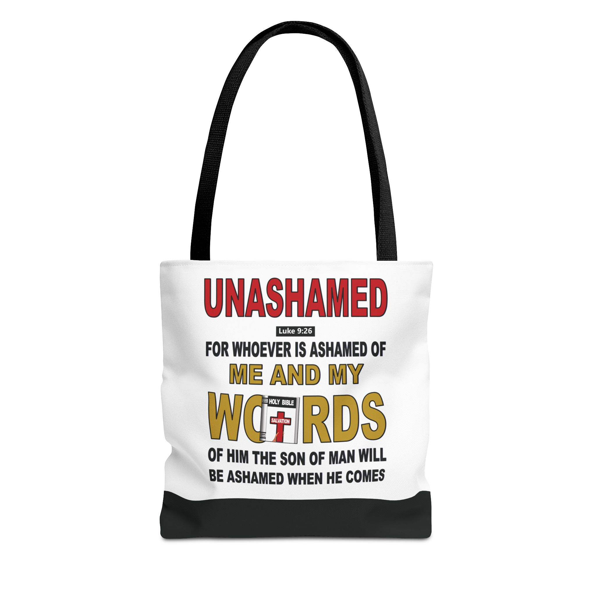 Unashamed Christian Scripture Tote Bag