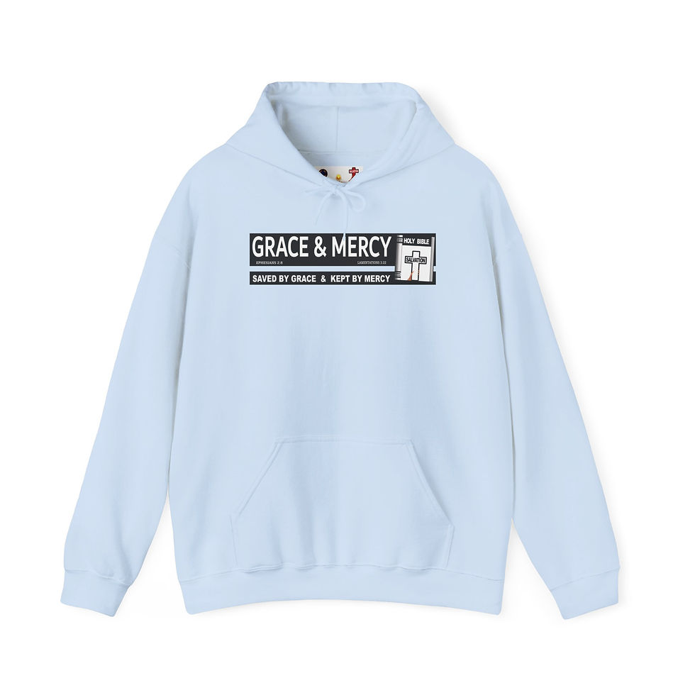 Thumbnail: Grace and Mercy Christian Hoodie Inspirational Hoodie
