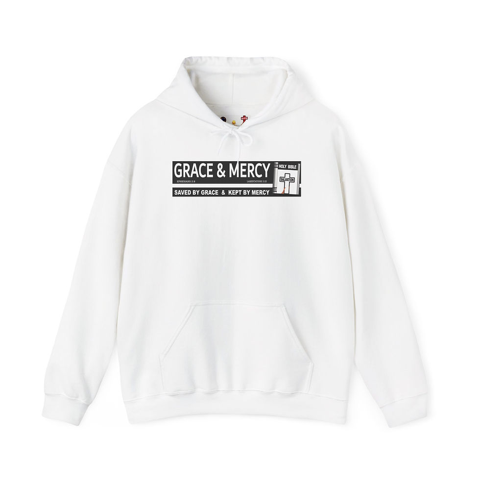 Thumbnail: Grace and Mercy Christian Hoodie Inspirational Hoodie