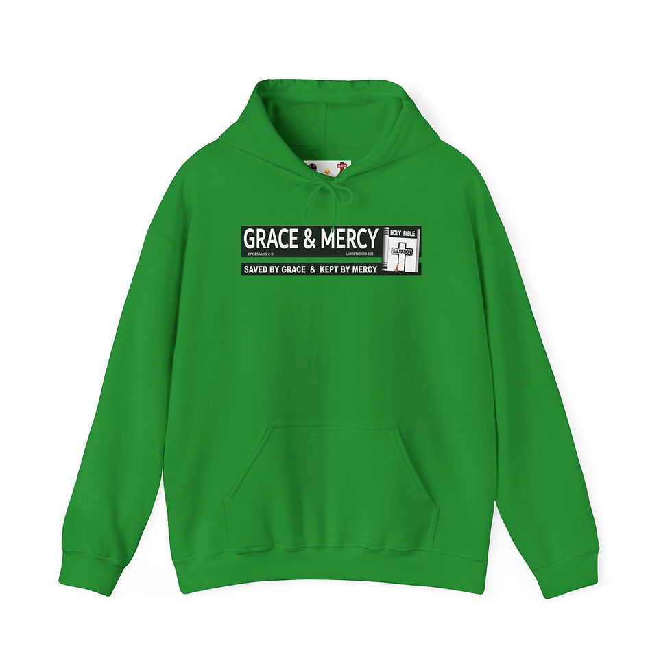 Thumbnail: Grace and Mercy Christian Hoodie Inspirational Hoodie