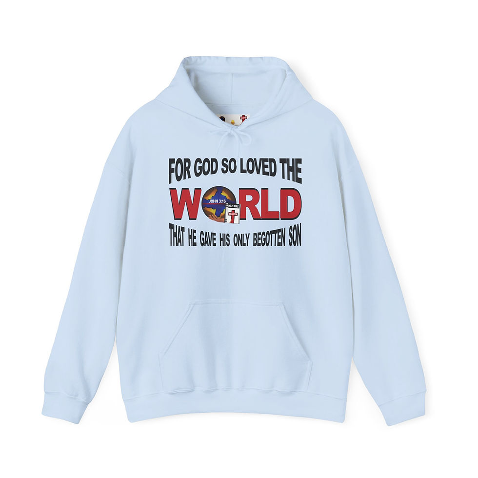 Thumbnail: John 3:16 Christian Hoodie Unisex Faith Pullover Religious Hoodie
