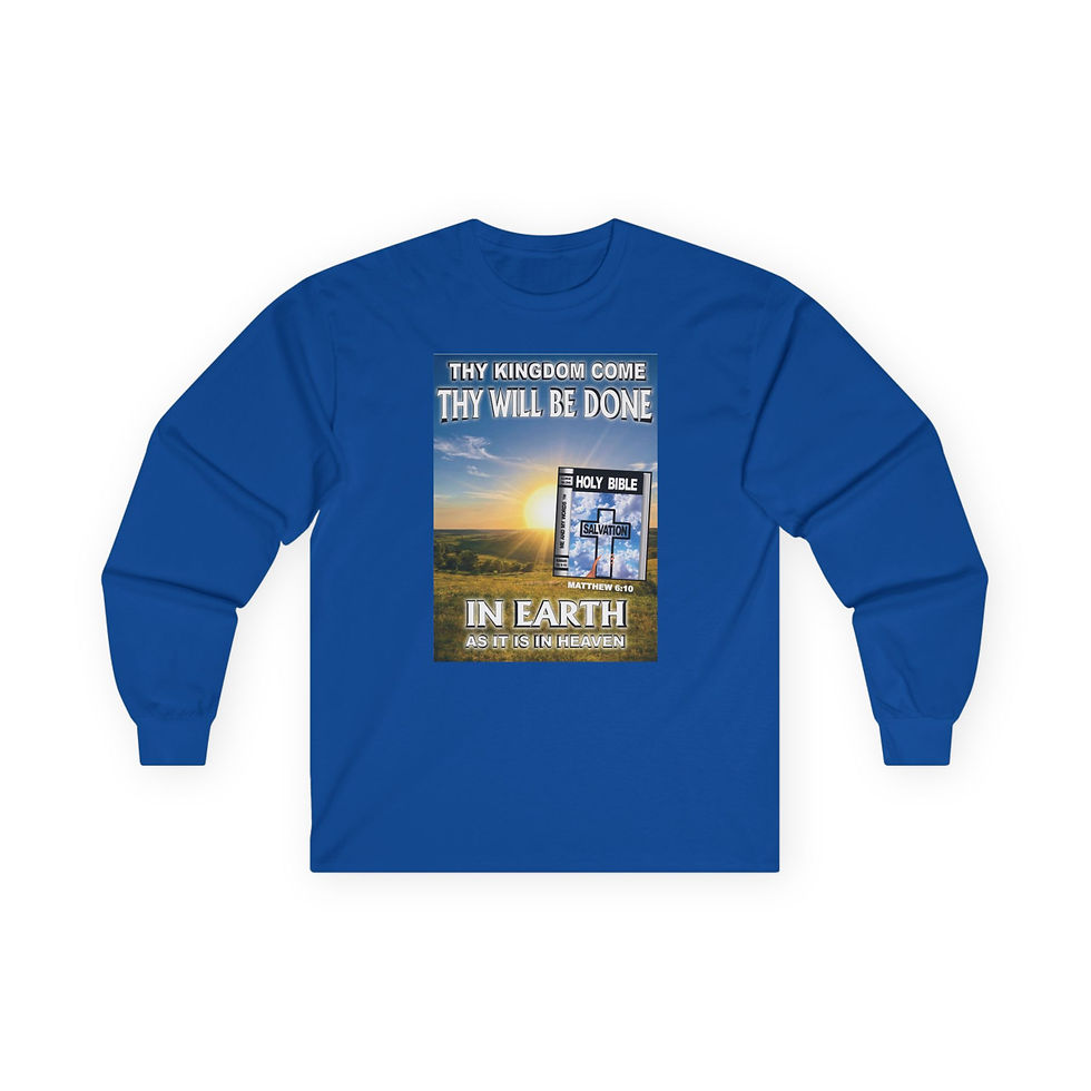Thumbnail: Thy Kingdom Come Long Sleeve Tee Faith Tee Inspirational Christian Shirt