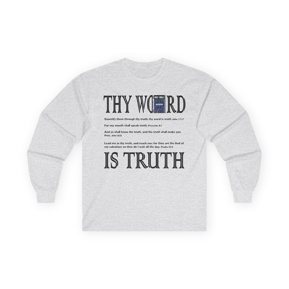 Thumbnail: Thy Word is Truth Long Sleeve Tee Christian Faith Bible Verse Shirt