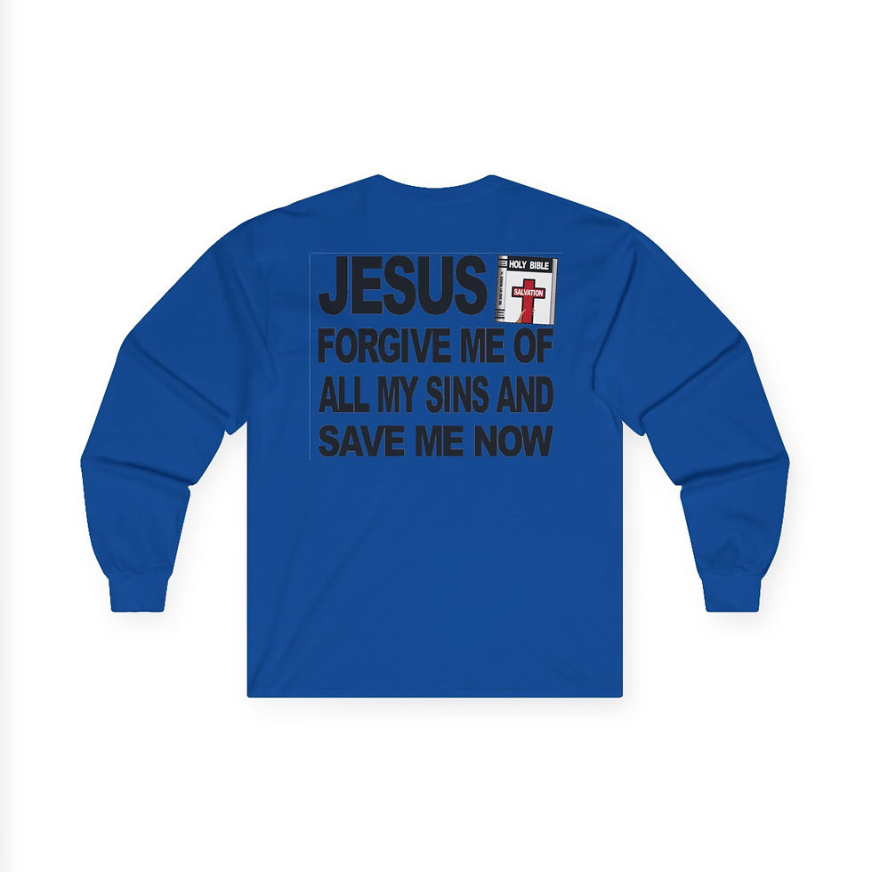 Thumbnail: Forgive Me Salvation Prayer T-Shirt Long Sleeve Tee 