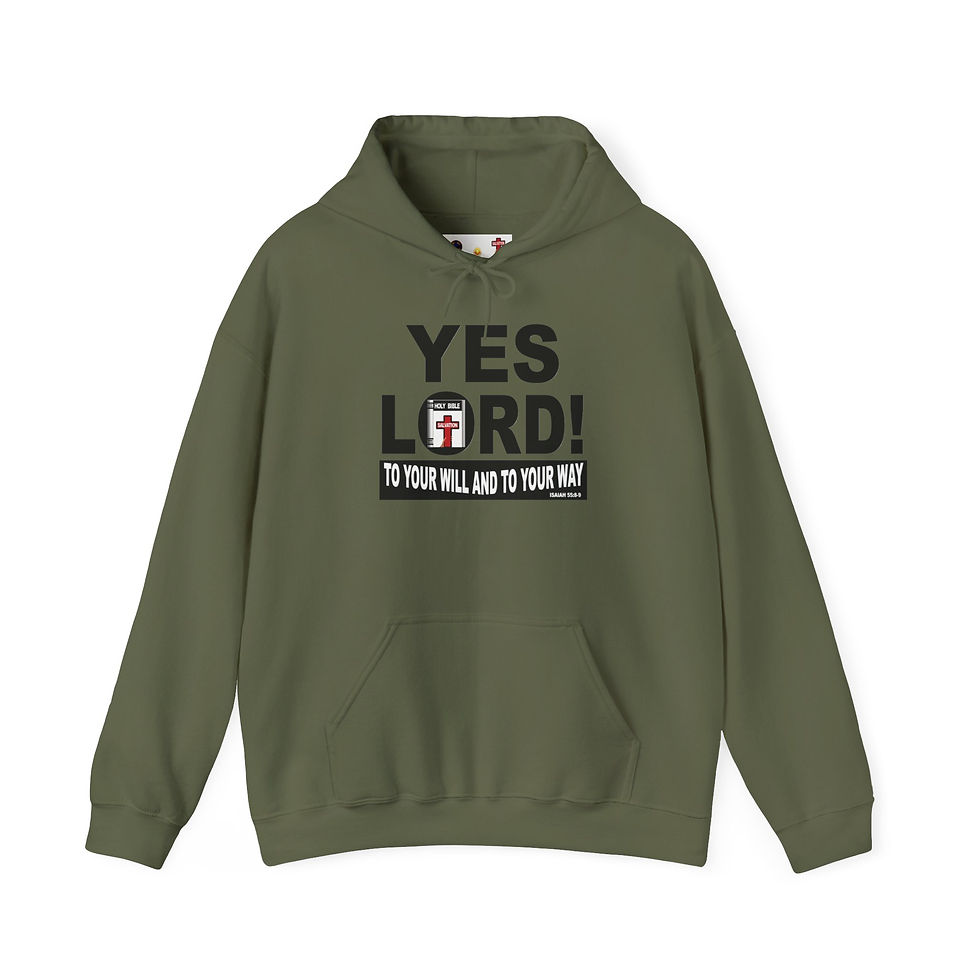 Thumbnail: Yes Lord Hoodie Christian Faith Pullover with Cross Religious Hoodie