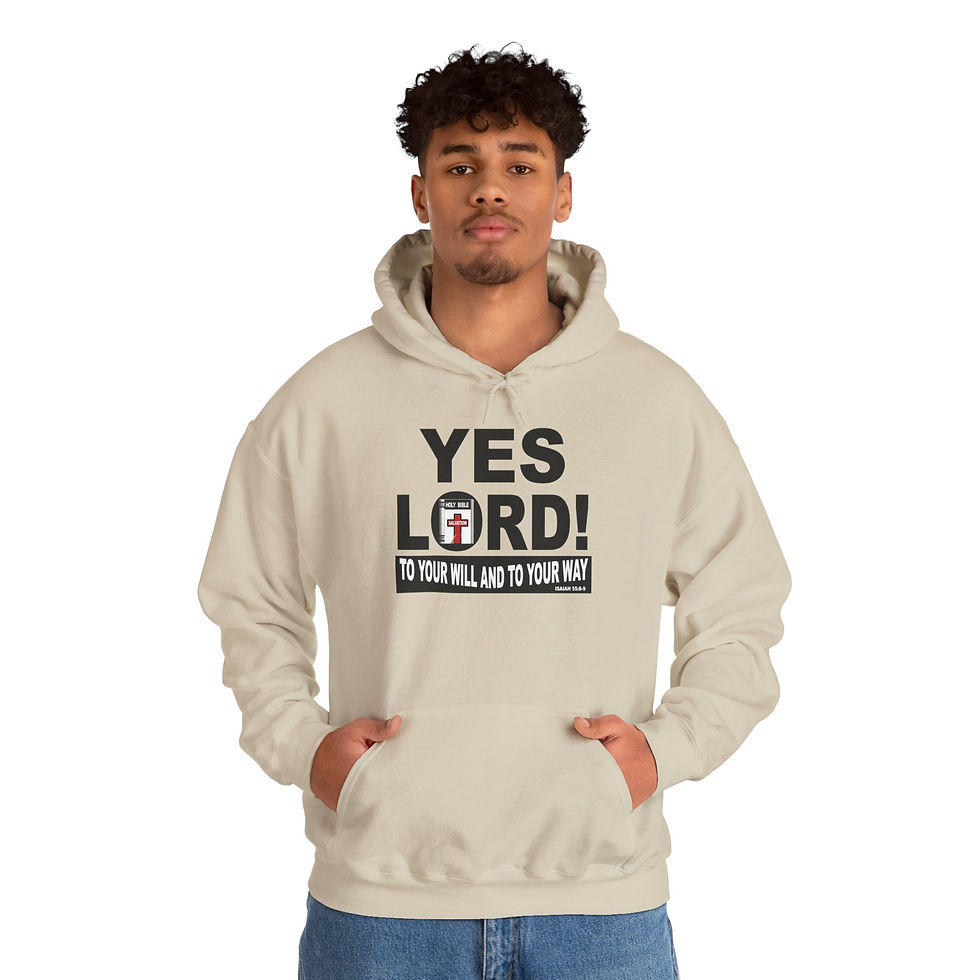 Thumbnail: Yes Lord Hoodie Christian Faith Pullover with Cross Religious Hoodie