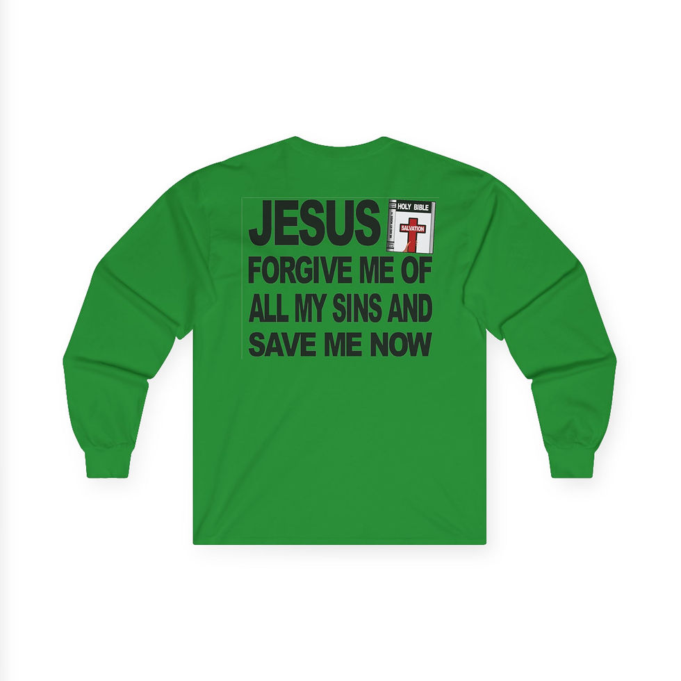 Thumbnail: Forgive Me Salvation Prayer T-Shirt Long Sleeve Tee 
