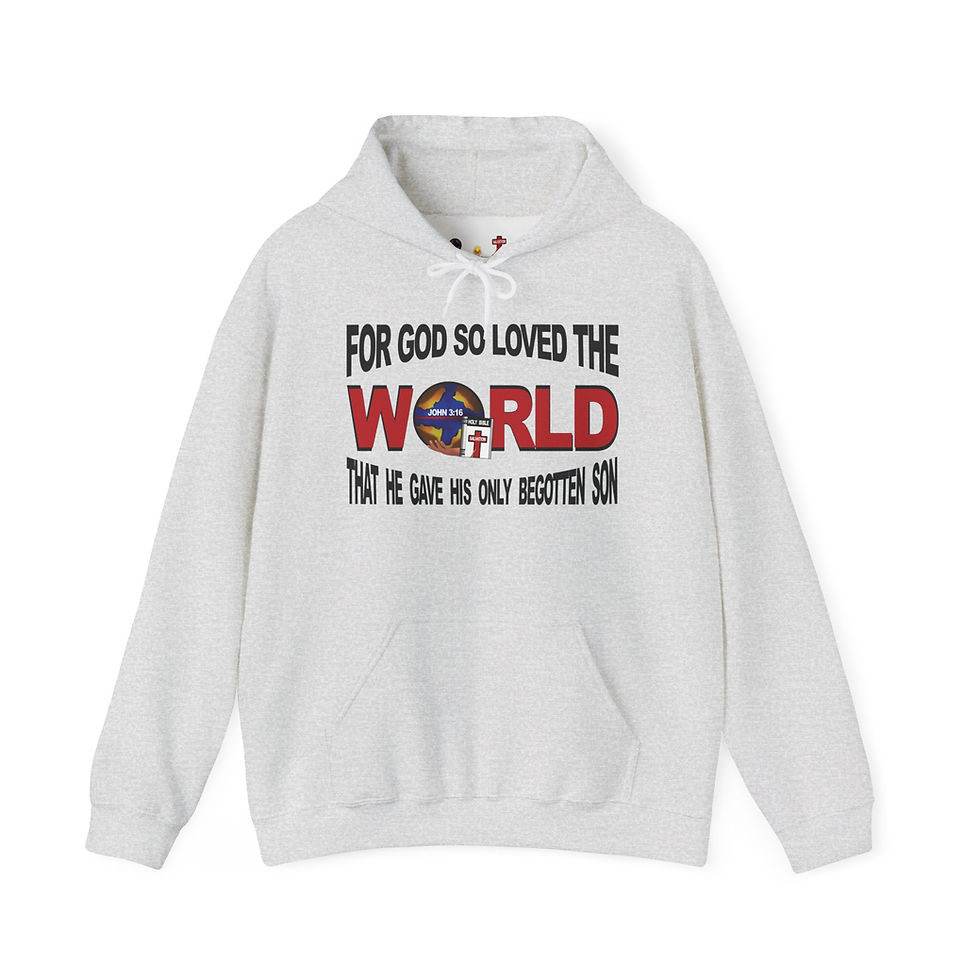 Thumbnail: John 3:16 Christian Hoodie Unisex Faith Pullover Religious Hoodie