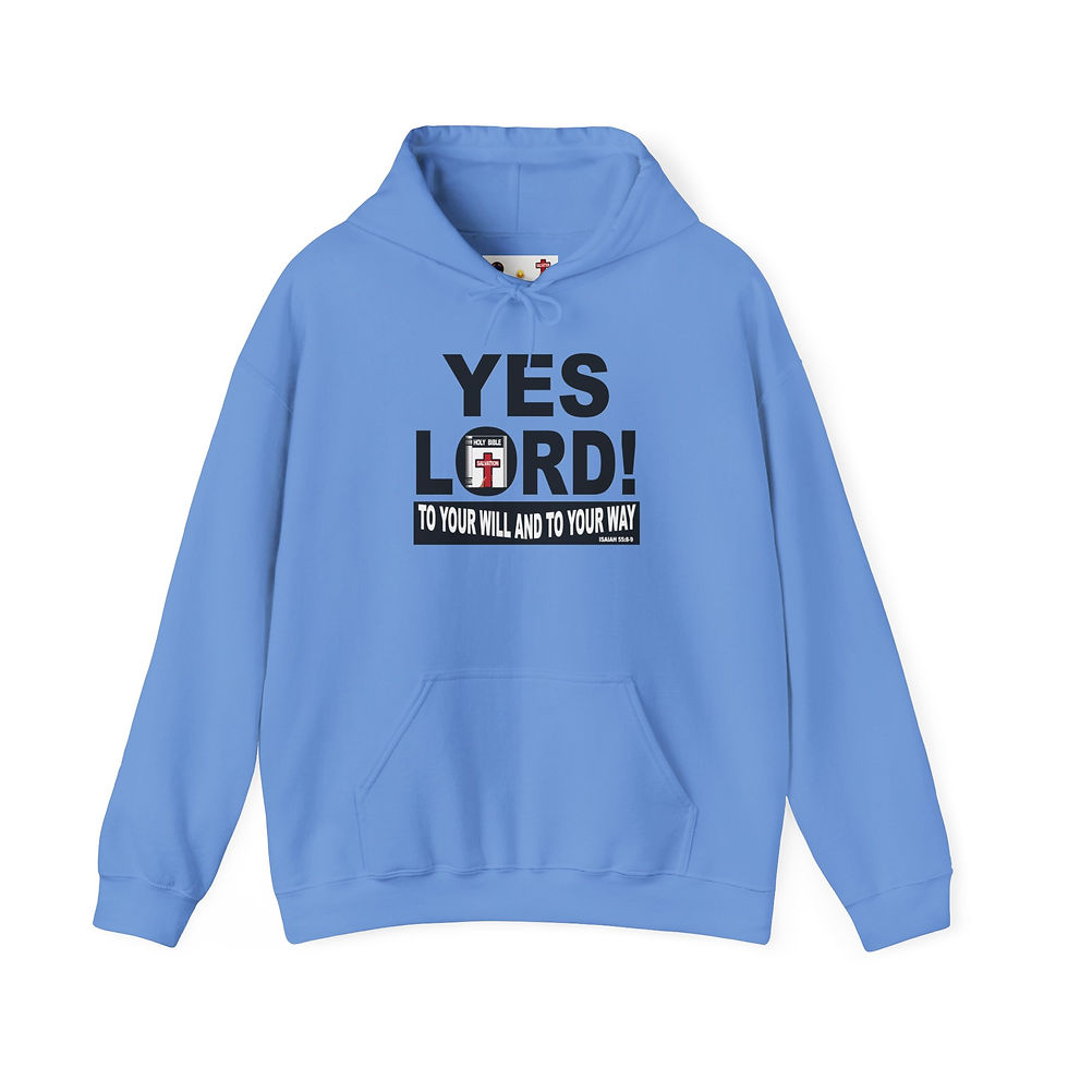 Thumbnail: Yes Lord Hoodie Christian Faith Pullover with Cross Religious Hoodie