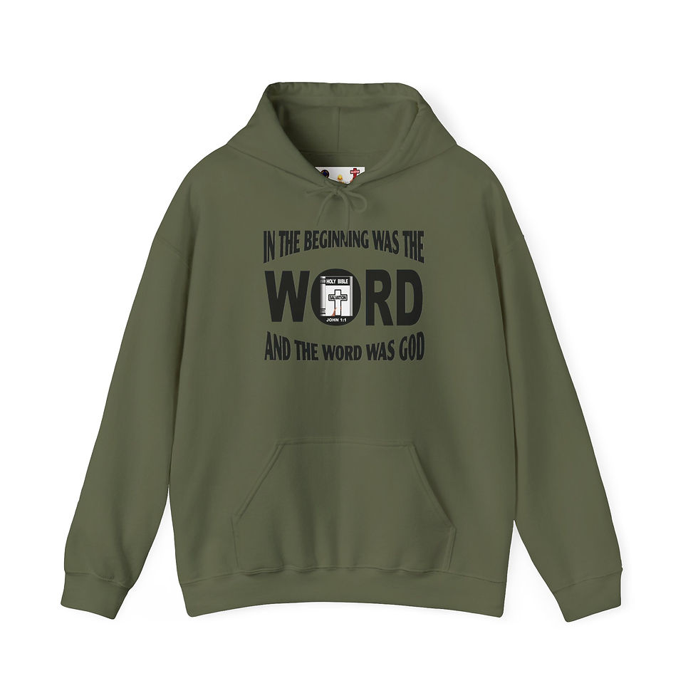Thumbnail: The Beginning Christian Pullover Religious Hoodie Faith Hoodie
