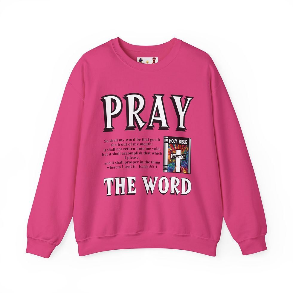 Thumbnail: Pray the Word Crewneck Sweatshirt Christian Graphic Shirt