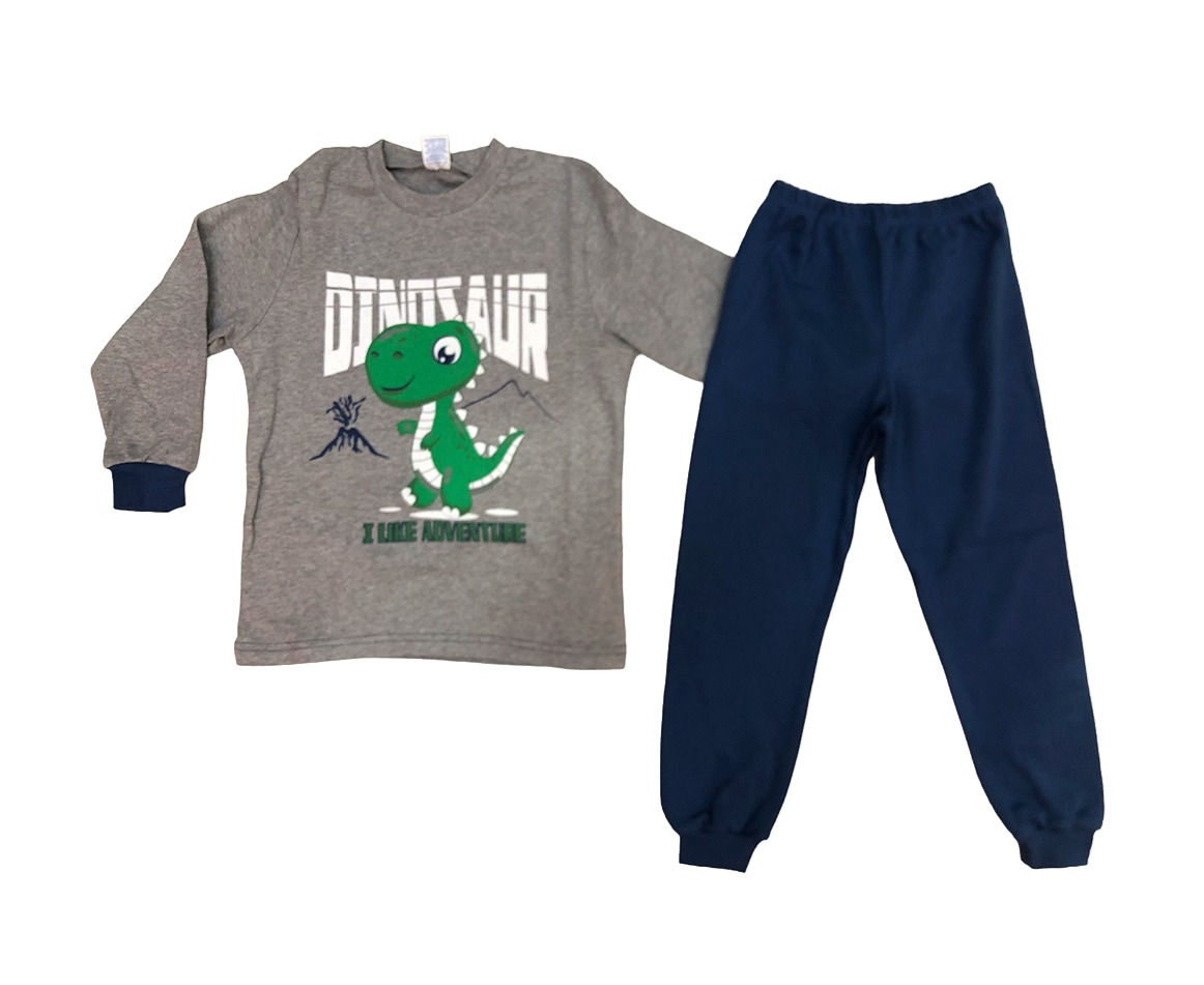 Παιδική πιτζάμα Ιντερλοκ για αγόρια με τύπωμα δεινοσαύρο | MielKids.gr