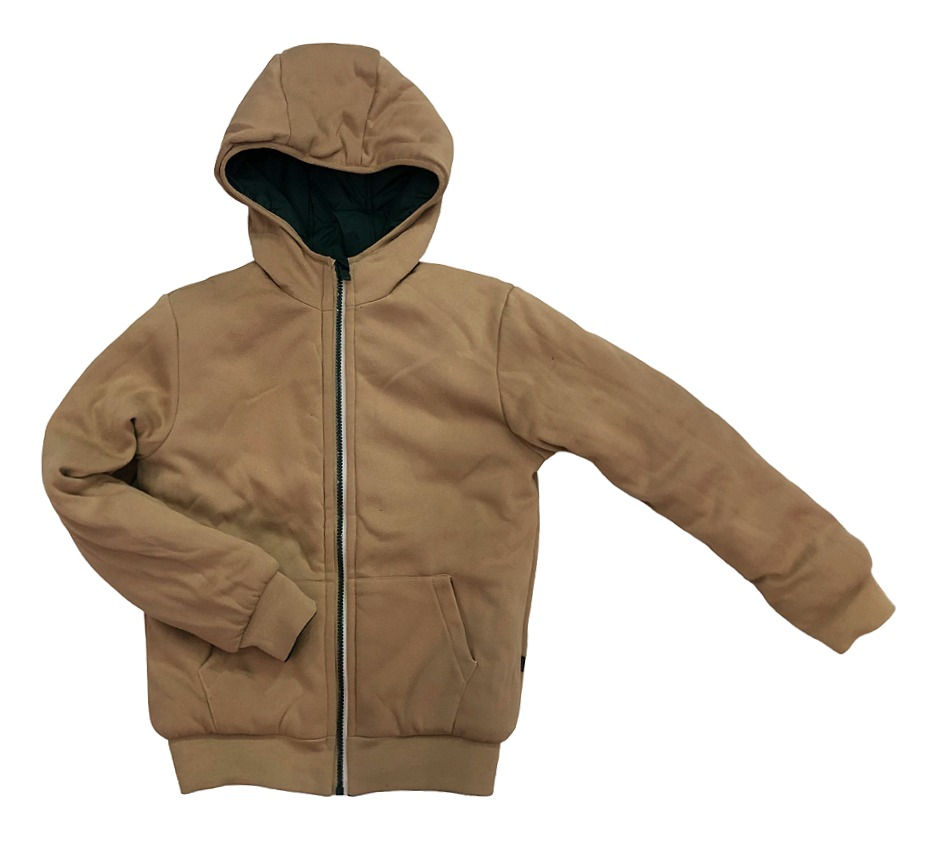 Παιδικό μπουφάν TIFFOSI διπλής όψεως Unisex σε χρώμα κυπαρισσί μπεζ | MielKids.gr