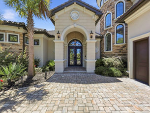 Front exterior of a Myrtle Beach home at golden hour, real estate photography by Weston Media