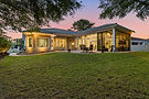 Twilight backyard exterior, real estate twilight photography