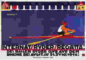 Plakat für die internationale Ruderregatta auf dem Rhein bei Augst von 1914 (Museum für Gestaltung Zürich, Plakatsammlung, Zürcher Hochschule der Künste