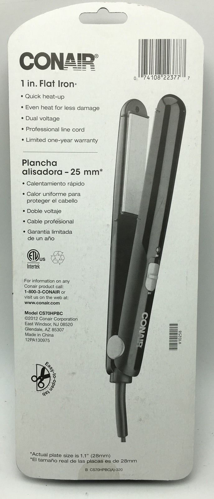 Thumbnail: Conair 1.1 inches ( 25 mm ) Hair Flat Iron